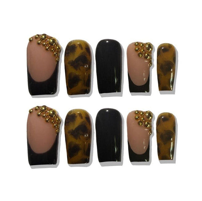 Black Tortoise- Press-On Nail Set