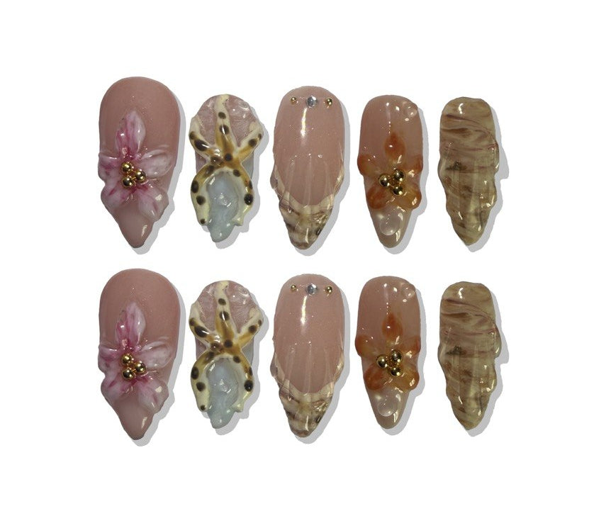 Salty but Cute-Press-On Nail Set